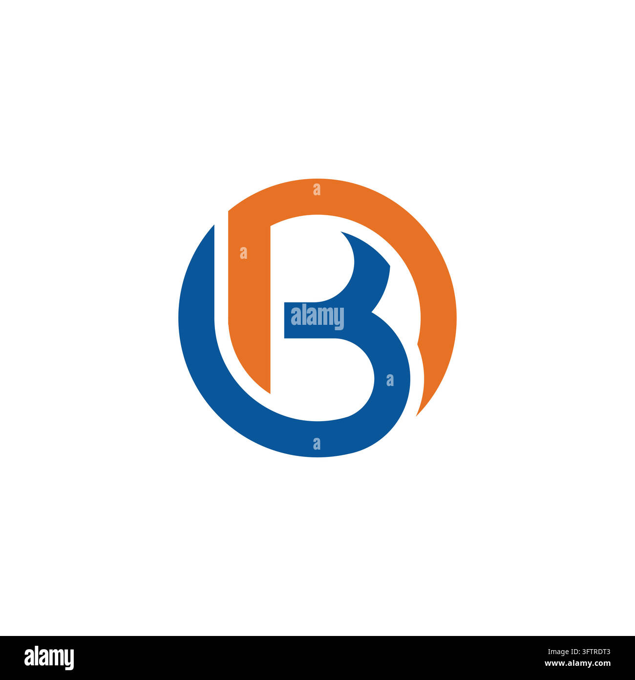 Abstract circular letter BD monogram vector logo design template with ...