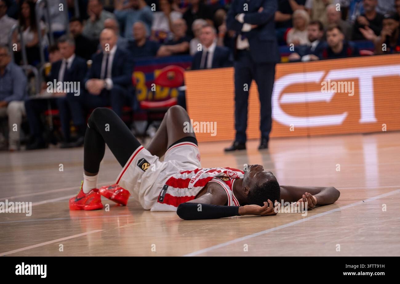 during the Euroleague match between FC Barcelona v Olympiacos Piraeus ...