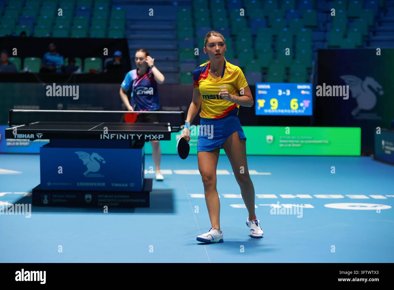 Ljubjana ,Slovenia 10/16/2026: Bernadette Szocs of Romania in action ...