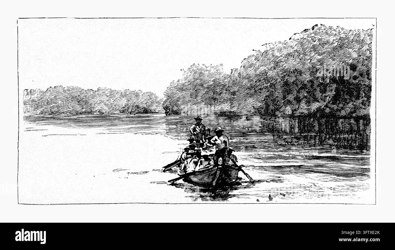 Man Rowing Boat Phot Men rowing boat 19th century Black and White Stock Photos & Images - Alamy