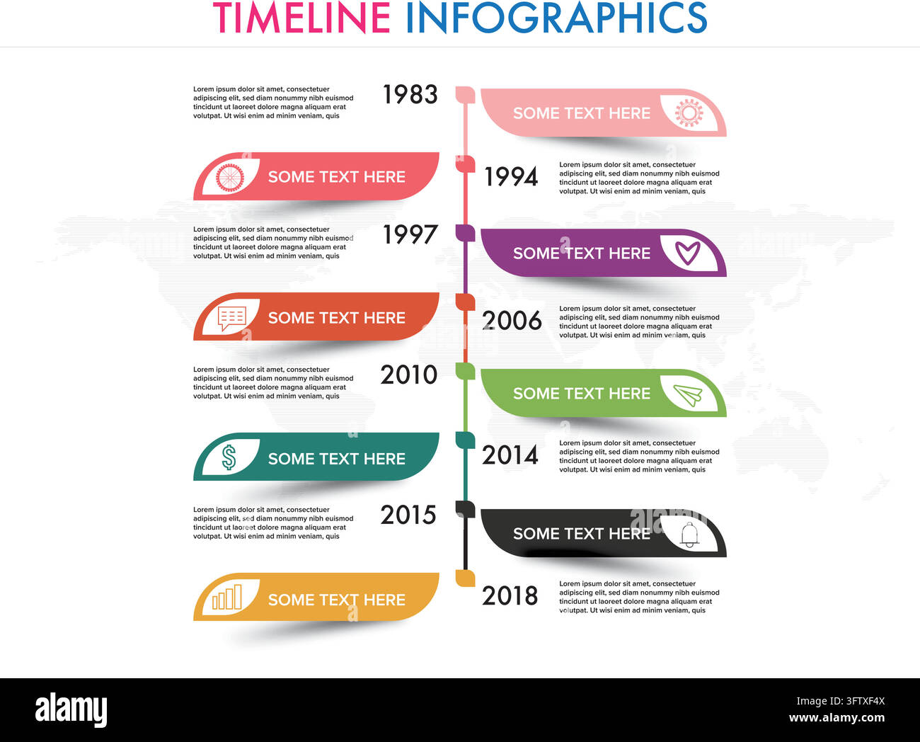 Modern Timeline Infographic Vector Design Stock Vector