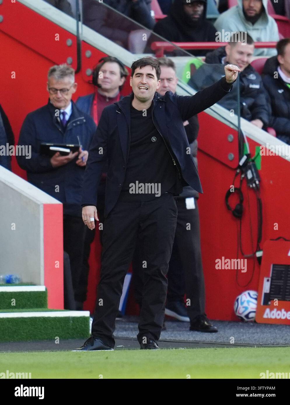 Liverpool manager Andoni Iraola during the Premier League match at the ...