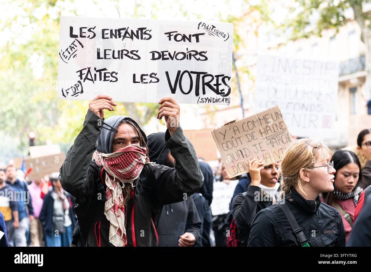 National day of action in France to protest the high cost of living and ...