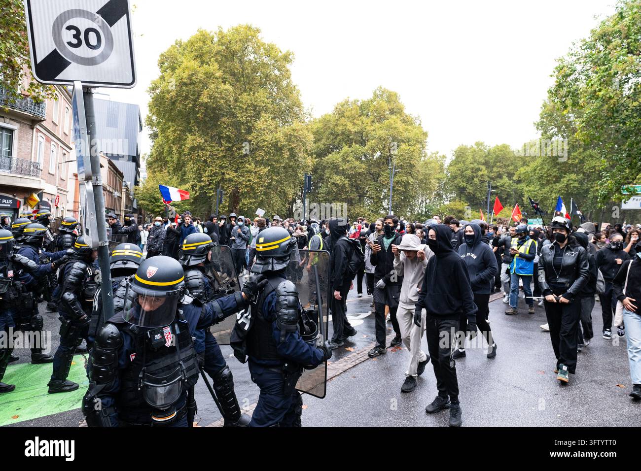 National day of action in France to protest the high cost of living and ...