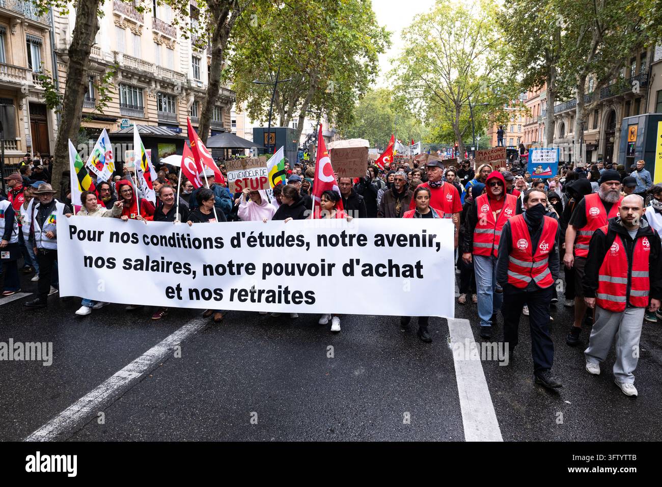 National day of action in France to protest the high cost of living and ...