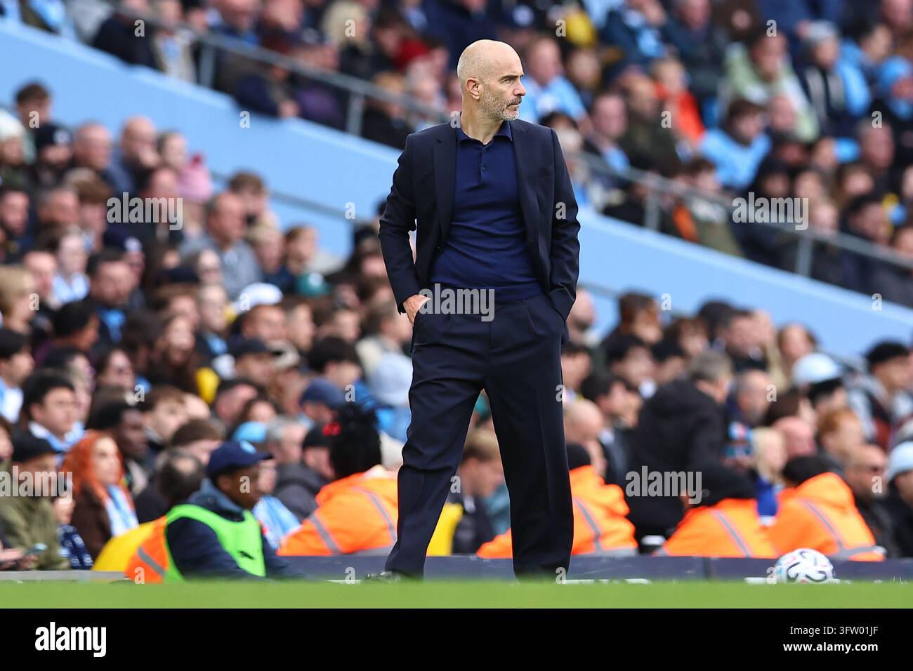 Manchester City manager Enzo Maresca looks on during the Manchester ...