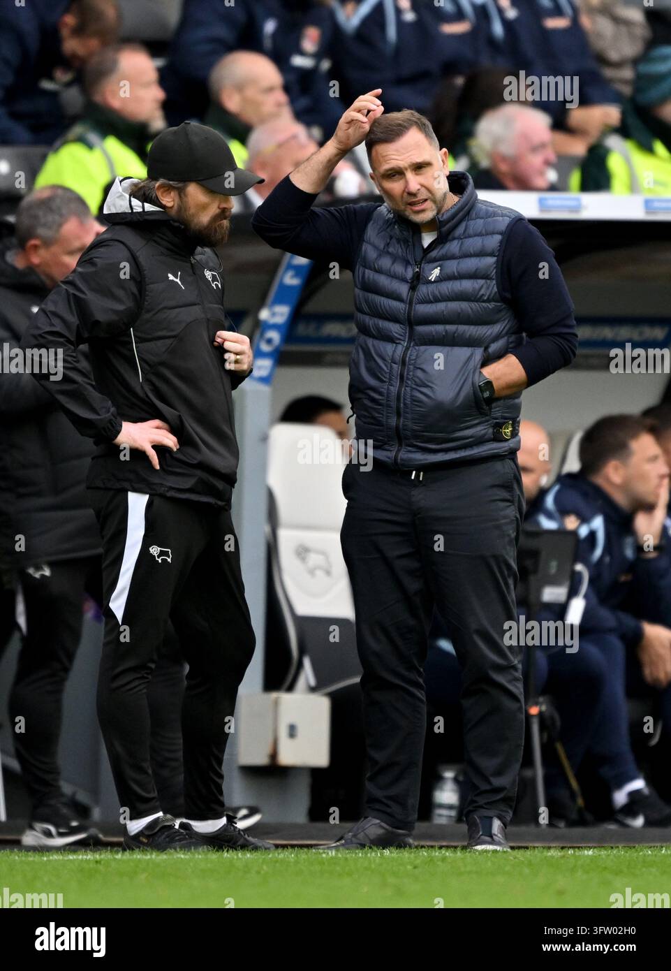 Derby County manager John Eustace during the Sky Bet Championship match ...