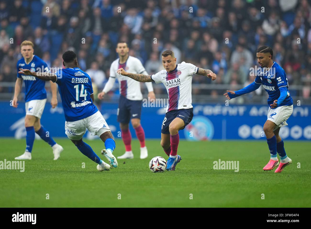 Lucas DIGNE of Paris Saint Germain during Ligue 1 McDonald's match ...