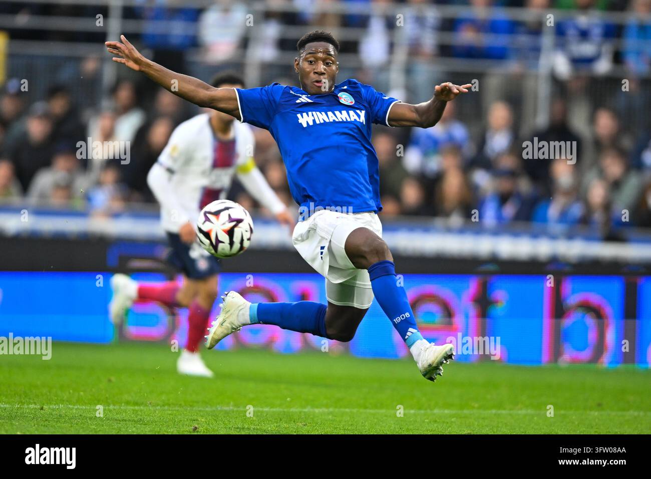Dario ESSUGO of Strasbourg during Ligue 1 McDonald's match between ...