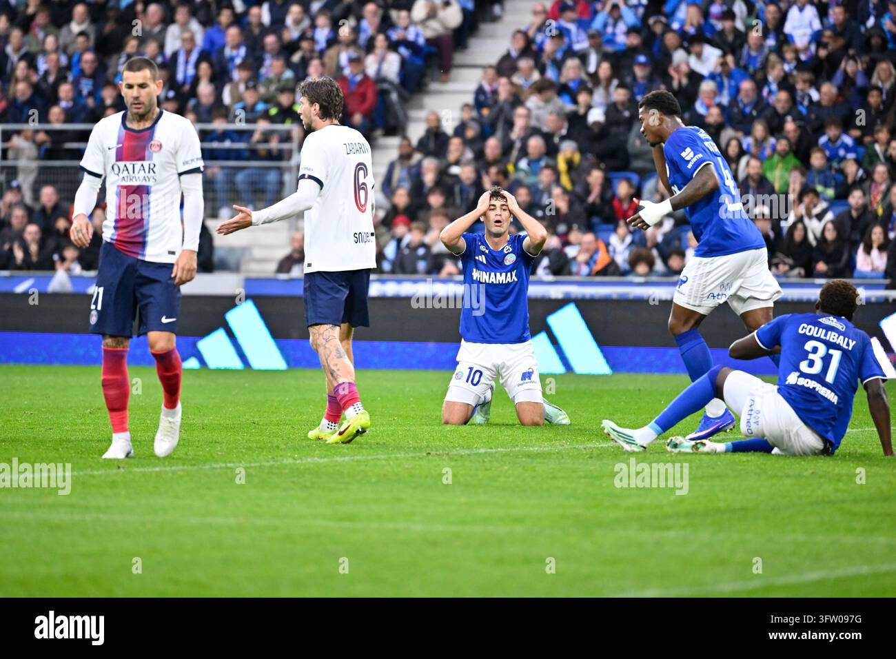 Giovanni RAYNA of Strasbourg during Ligue 1 McDonald's match between ...
