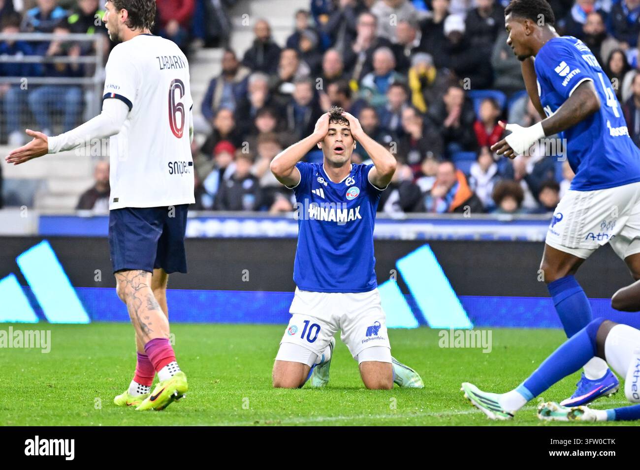 Giovanni RAYNA of Strasbourg during Ligue 1 McDonald's match between ...