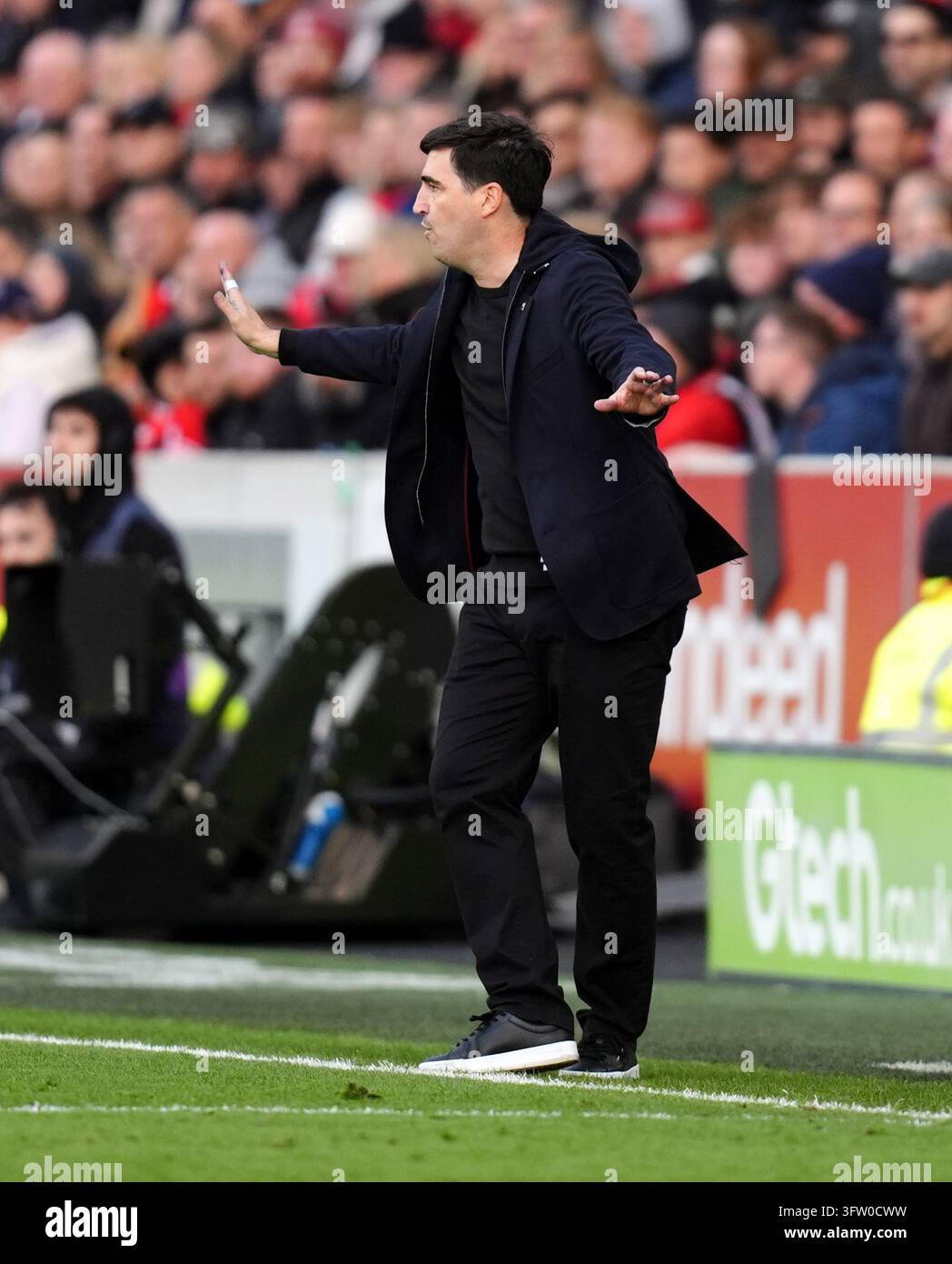 Liverpool manager Andoni Iraola during the Premier League match at the ...