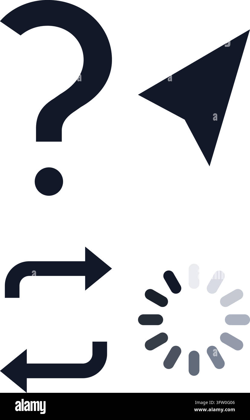Loading spinner cursor icon hi-res stock photography and images - Alamy