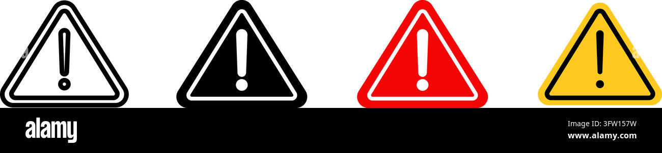Warning Danger Signs icons Stock Vector Image & Art - Alamy