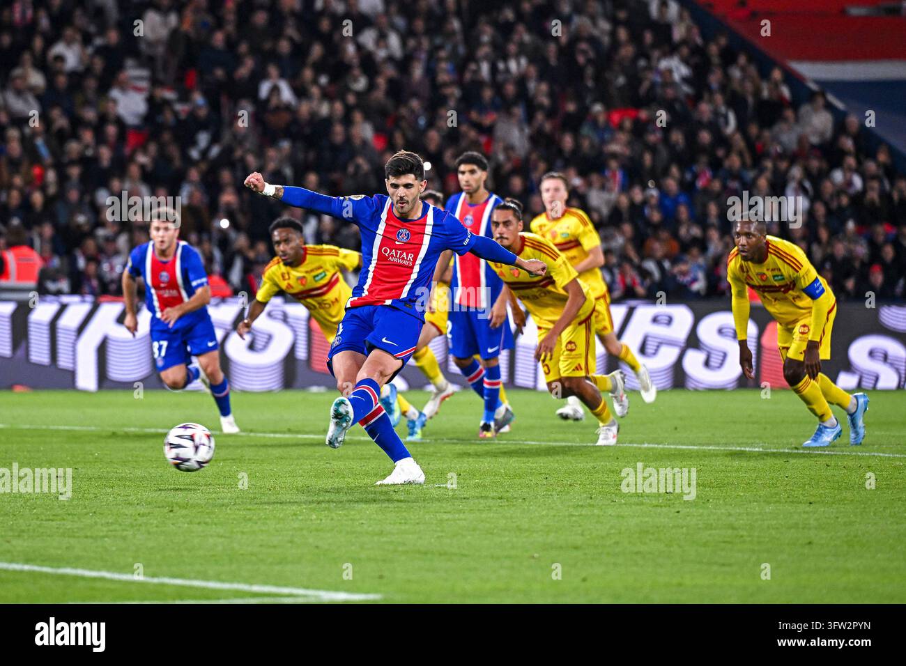 Lucas BERALDO of Paris Saint Germain (PSG) scores a penalty during the ...