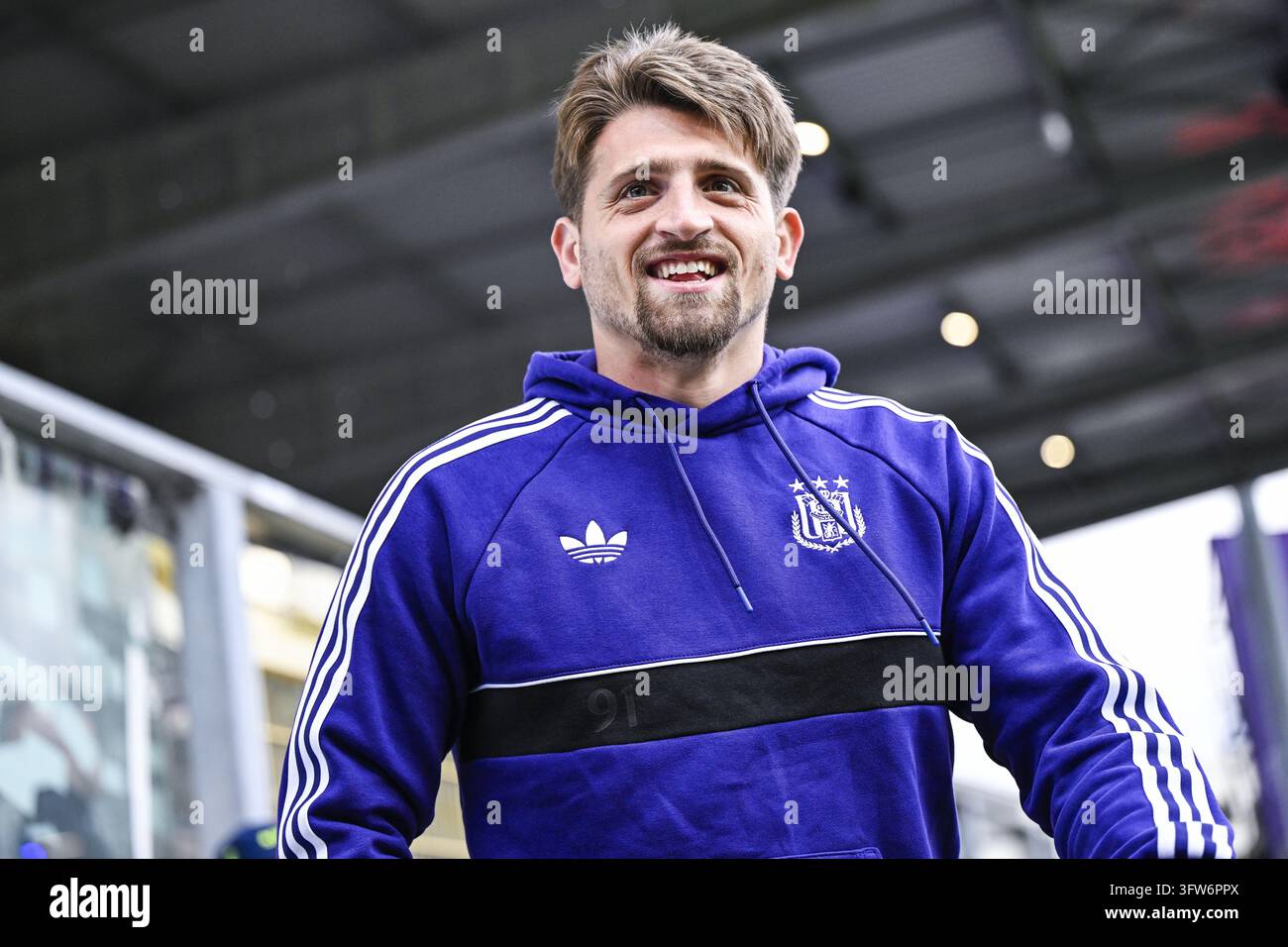 Adriano Bertaccini, of RSC Anderlecht pictured before a soccer match ...