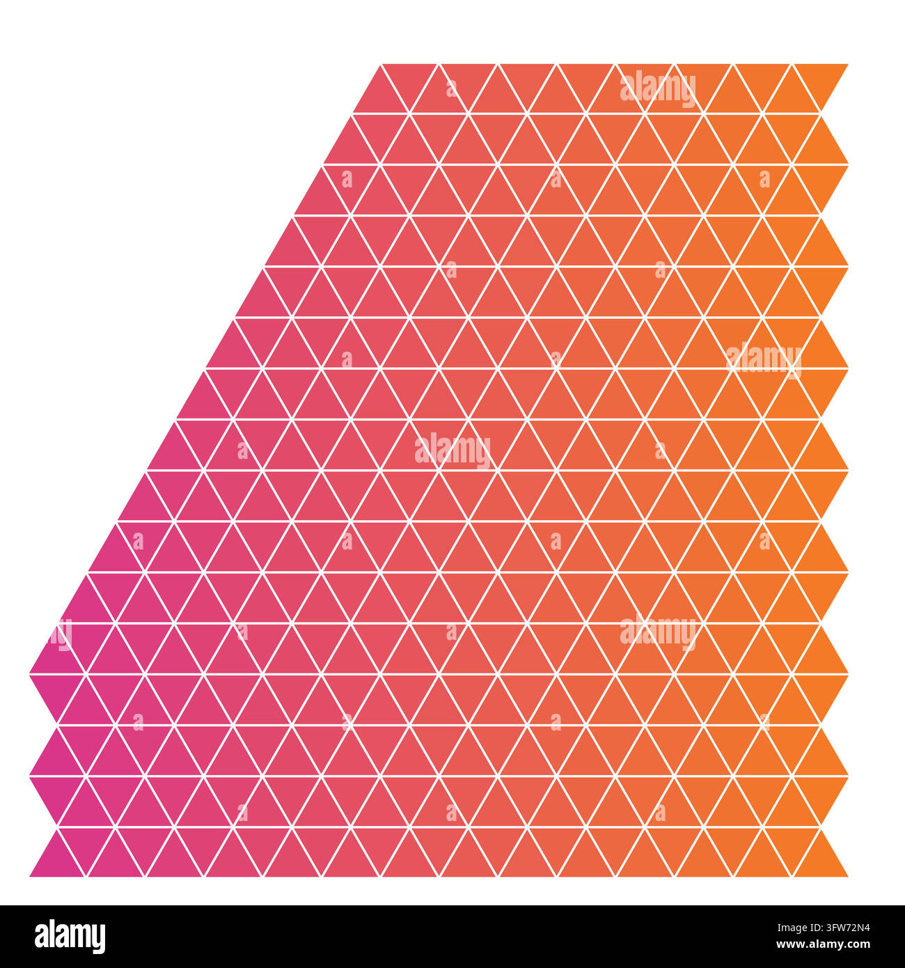 Triangle field fading from magenta to orange, smooth color gradient ...