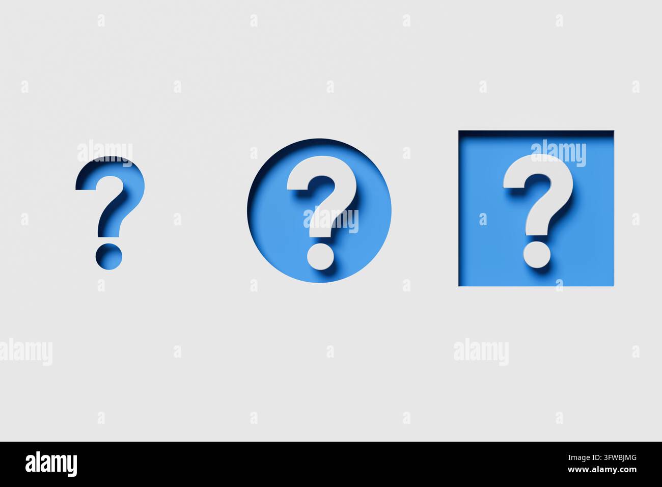 Blue Background Help Question Mark Minimalist white question mark symbols hi-res stock photography and ...