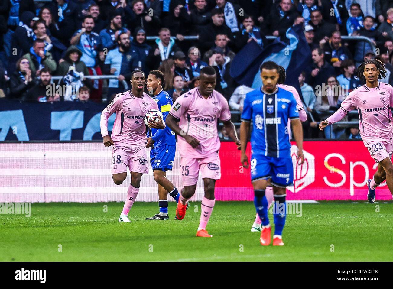 Rayan FOFANA of Le Havre AC celebrates his goal during Ligue 1 McDonald ...