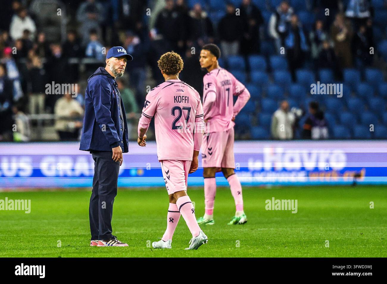 Didier DIGARD head coach of Le Havre AC after Ligue 1 McDonald's match ...