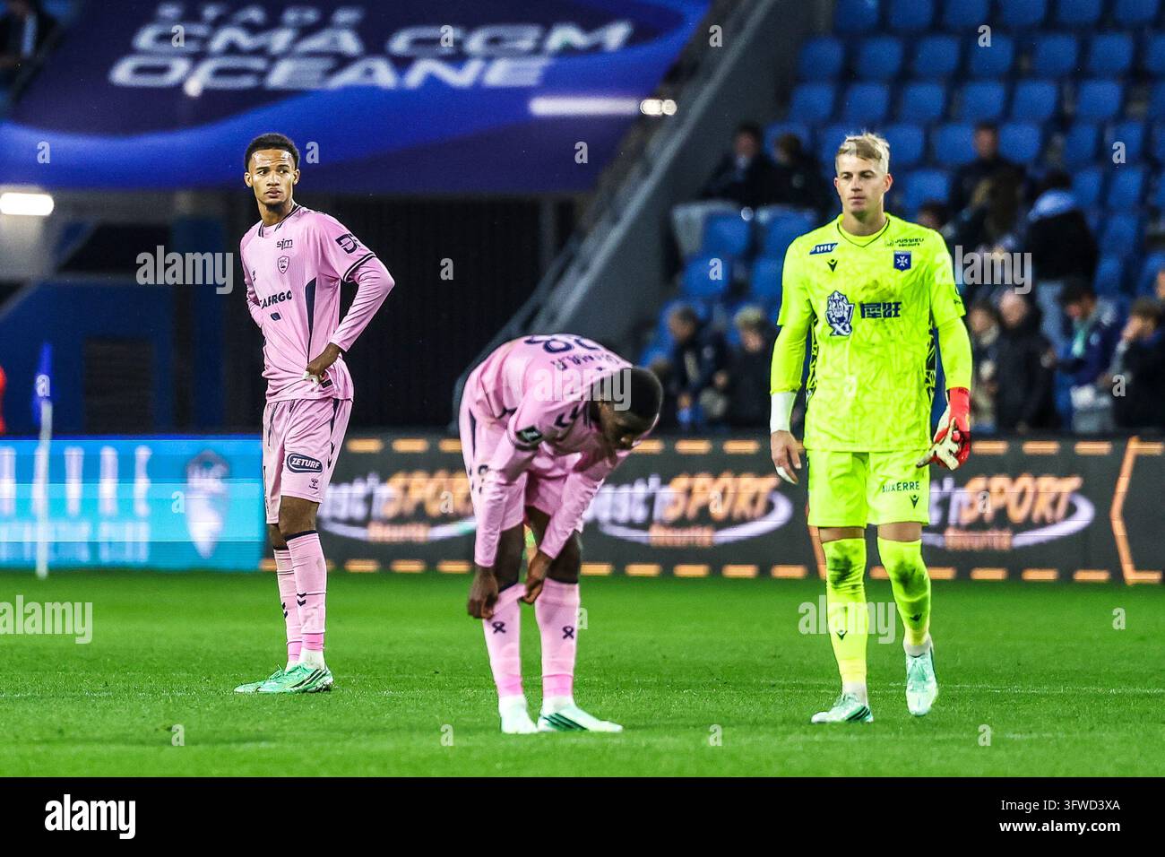 Amir RICHARDSON of Le Havre AC looks dejected after Ligue 1 McDonald's ...