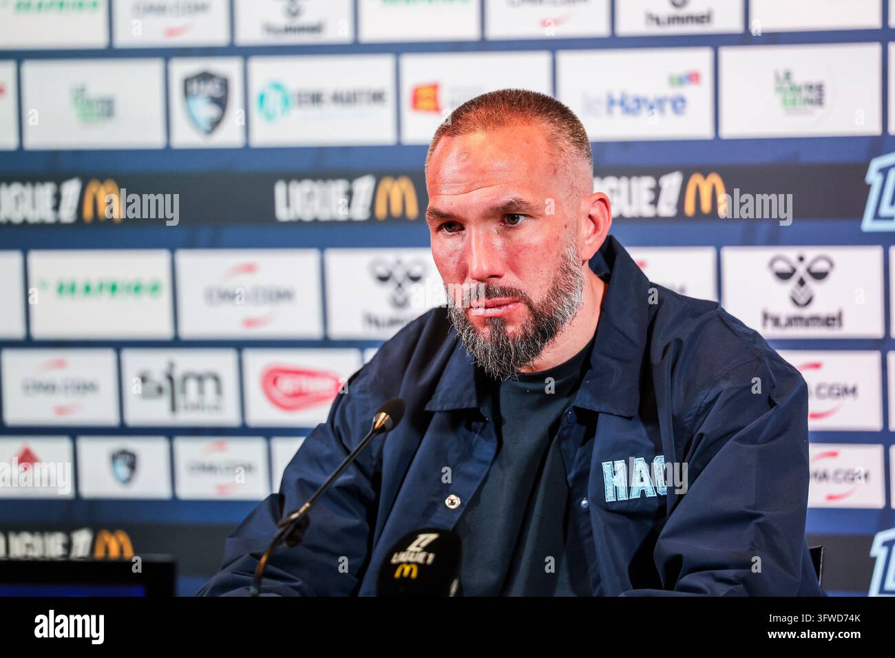 Didier DIGARD head coach of Le Havre AC in press conference after Ligue ...