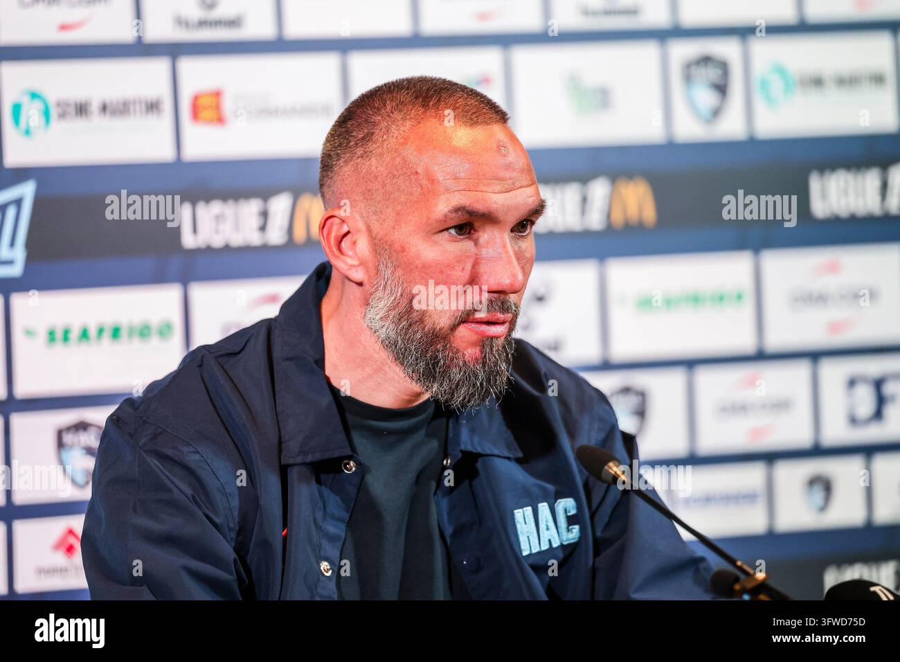 Didier DIGARD head coach of Le Havre AC in press conference after Ligue ...