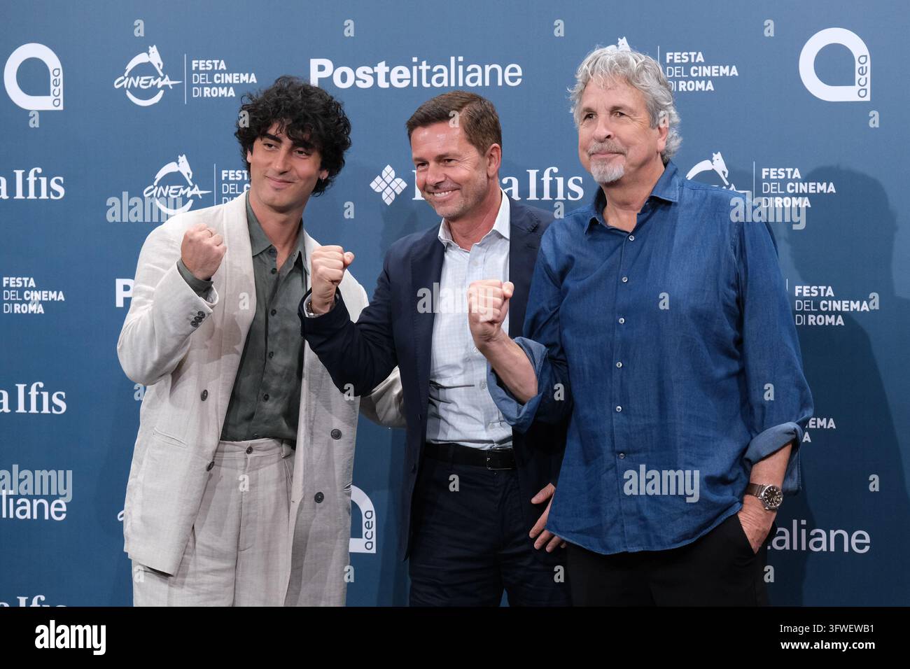 Anthony Ippolito (L), Christian Baha (C) and Peter Farrelly (R) attend ...