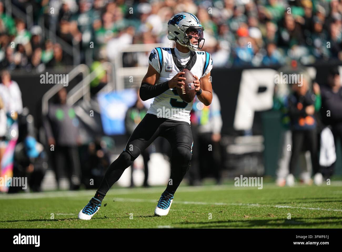 Carolina Panthers quarterback Bryce Young in action during an NFL ...