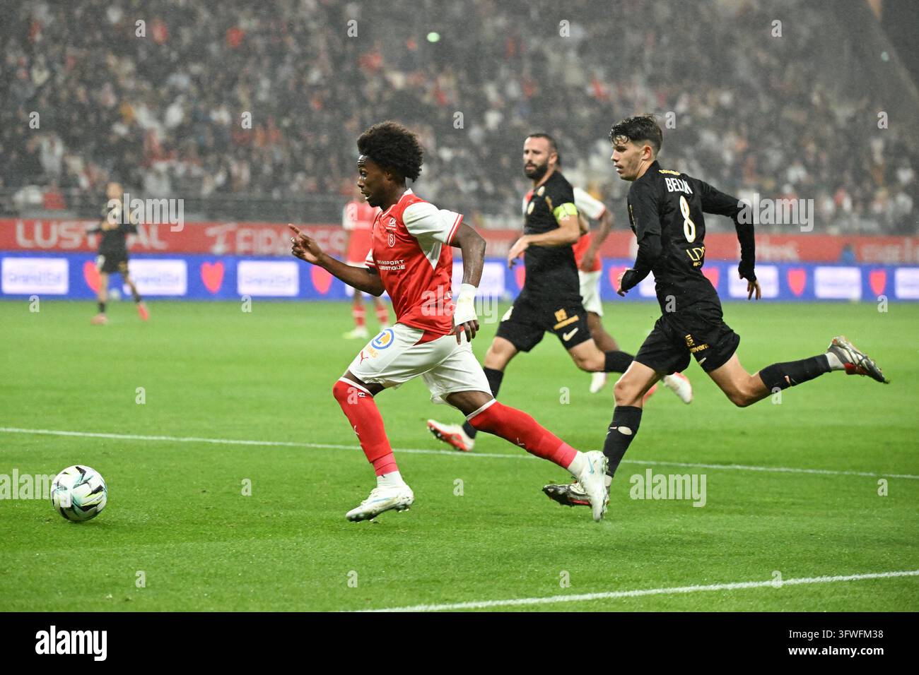 Arone GADOU of Reims during Ligue 2 BKT match between Reims and Dijon ...