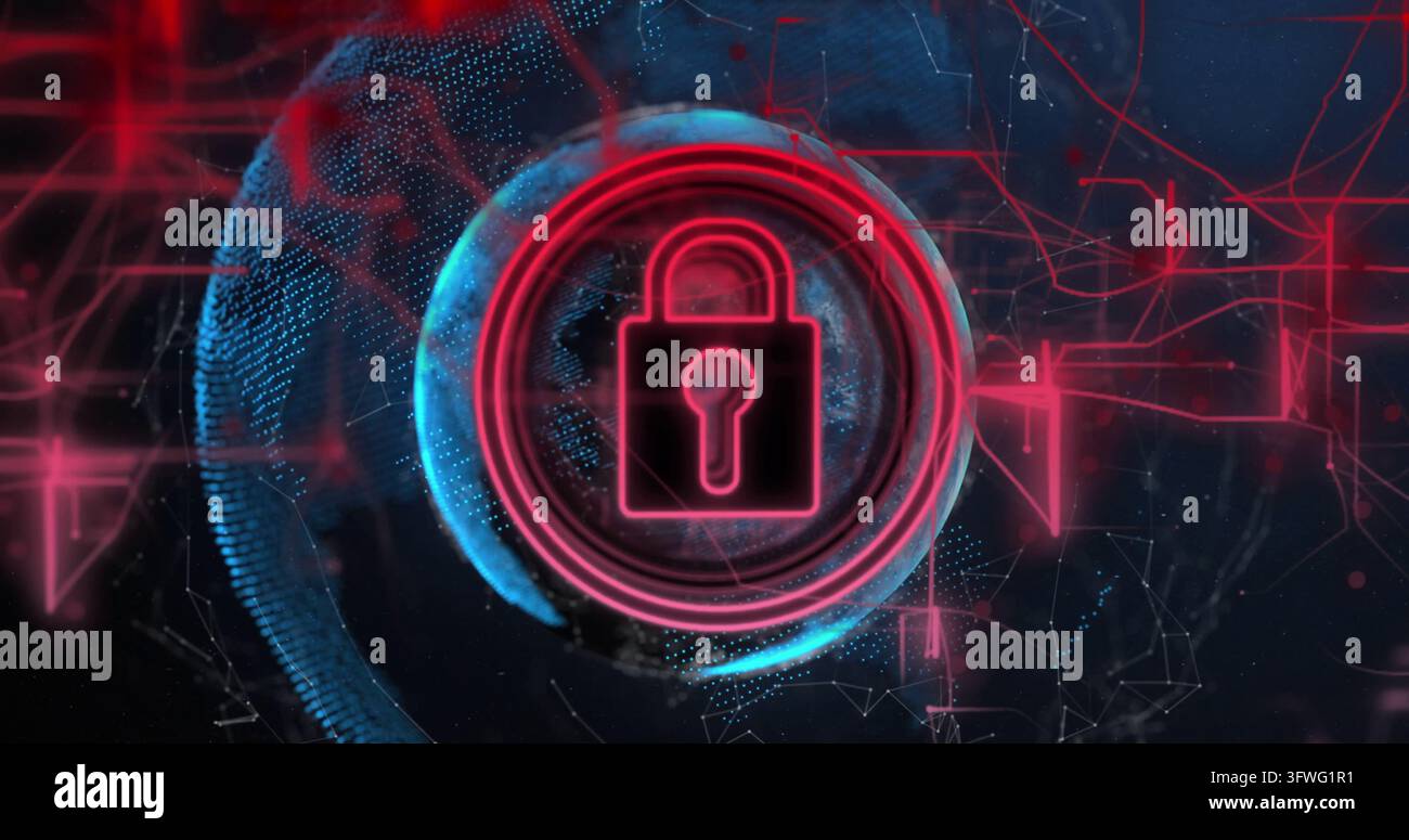 Animated blue keyhole icon pulsing hi-res stock photography and images ...