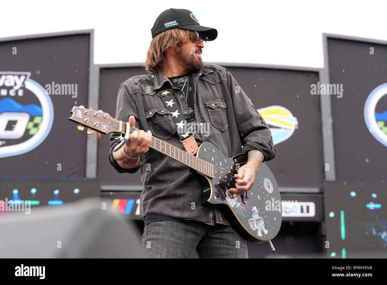 Billy Rae Cyrus Billy Ray Cyrus performs before a NASCAR Cup Series auto race Sunday ...
