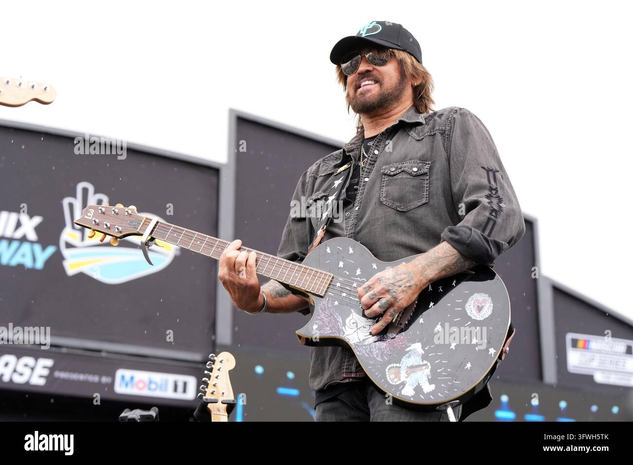 Billy R Cyrus Billy Ray Cyrus performs before a NASCAR Cup Series auto race Sunday ...