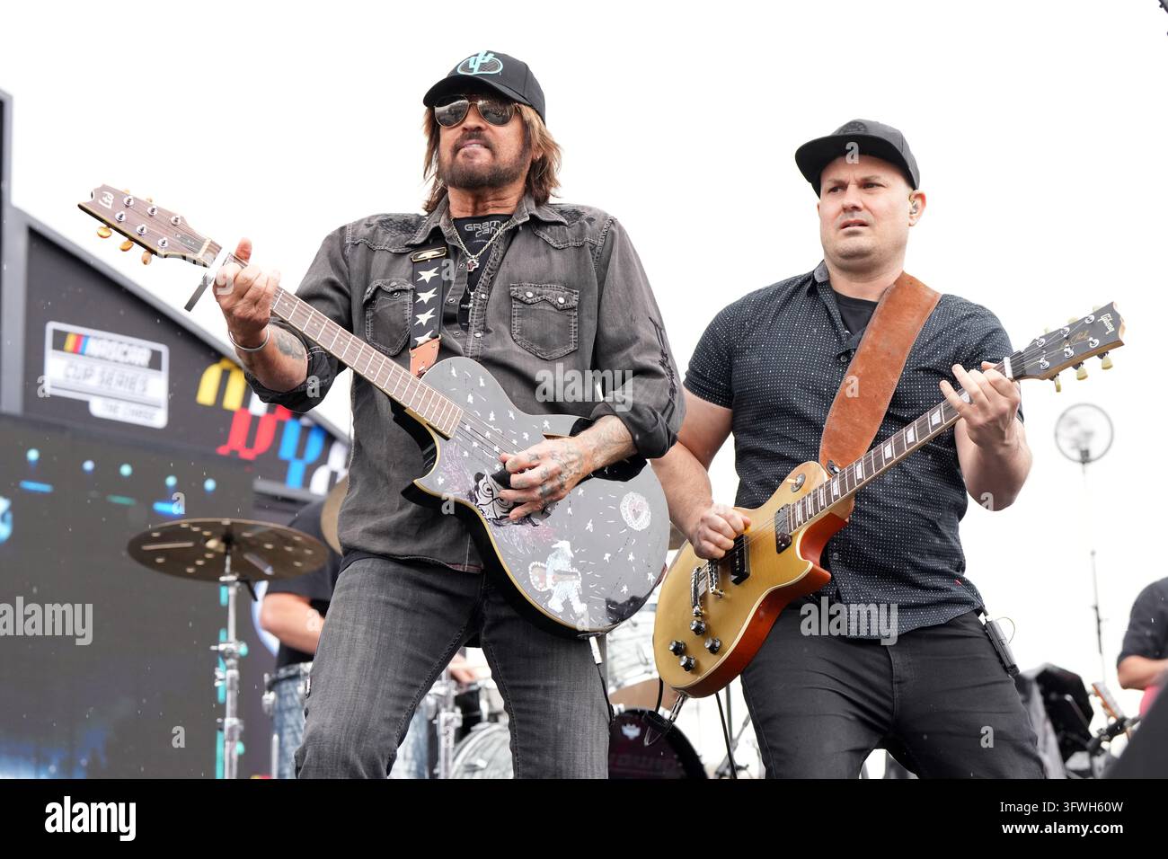 Billy R Cyrus Billy Ray Cyrus performs before a NASCAR Cup Series auto race Sunday ...