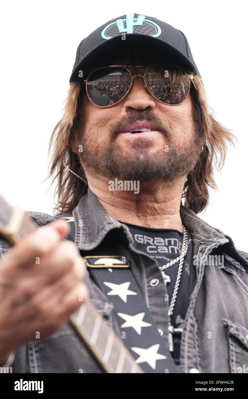 Billy Rae Cyrus Billy Ray Cyrus performs before a NASCAR Cup Series auto race Sunday ...