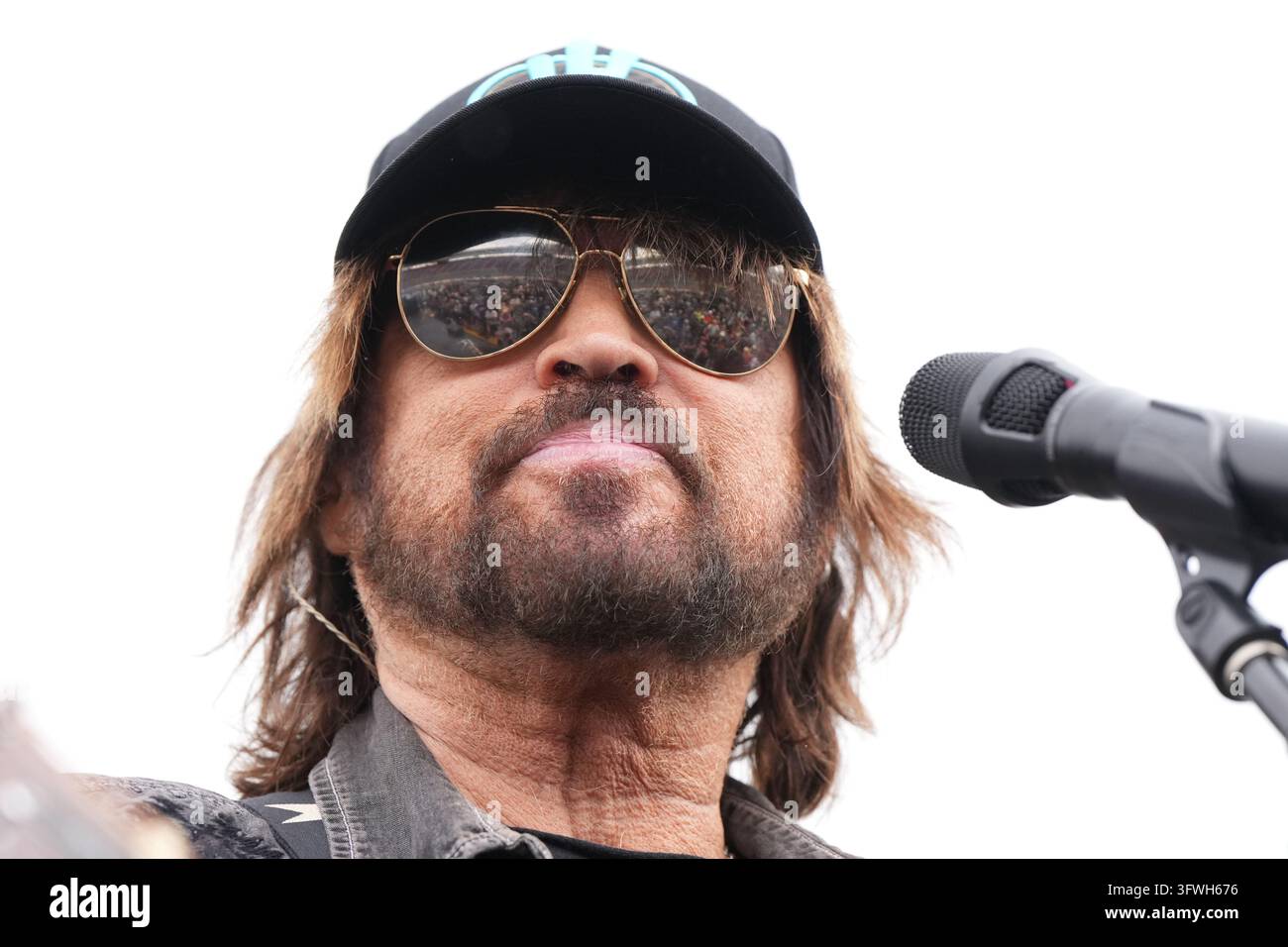 Billy Rae Cyrus Billy Ray Cyrus performs before a NASCAR Cup Series auto race Sunday ...