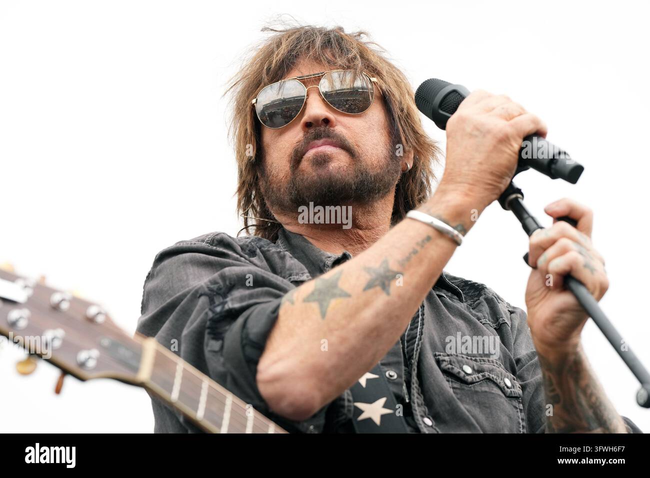 Billy Rae Cyrus Billy Ray Cyrus performs before a NASCAR Cup Series auto race Sunday ...
