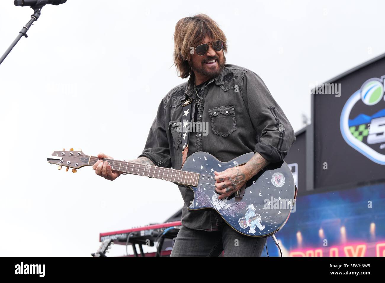Billy Rae Cyrus Billy Ray Cyrus performs before a NASCAR Cup Series auto race Sunday ...