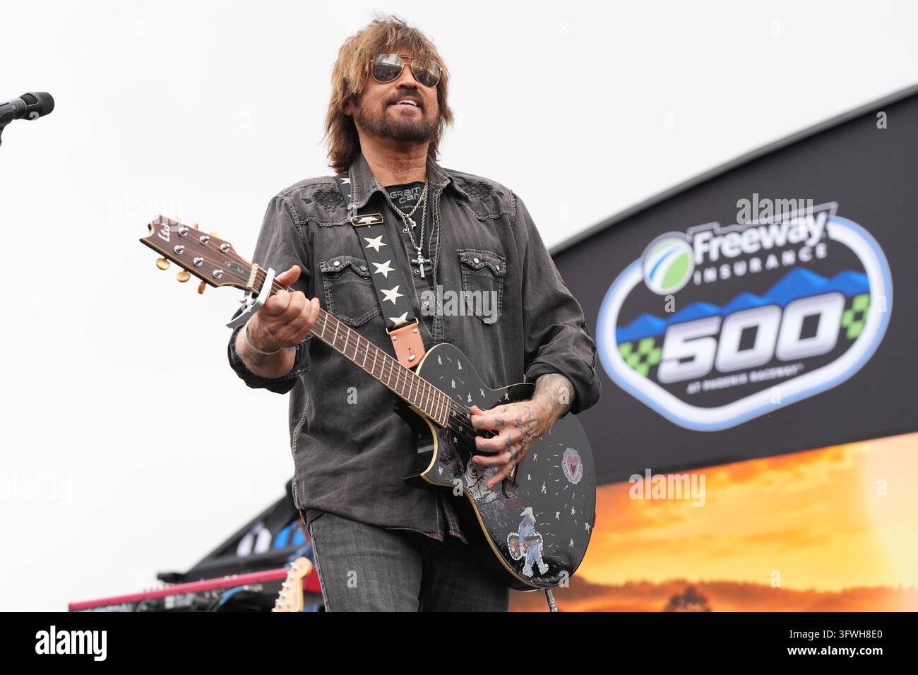 Billy Rae Cyrus Billy Ray Cyrus performs before a NASCAR Cup Series auto race Sunday ...
