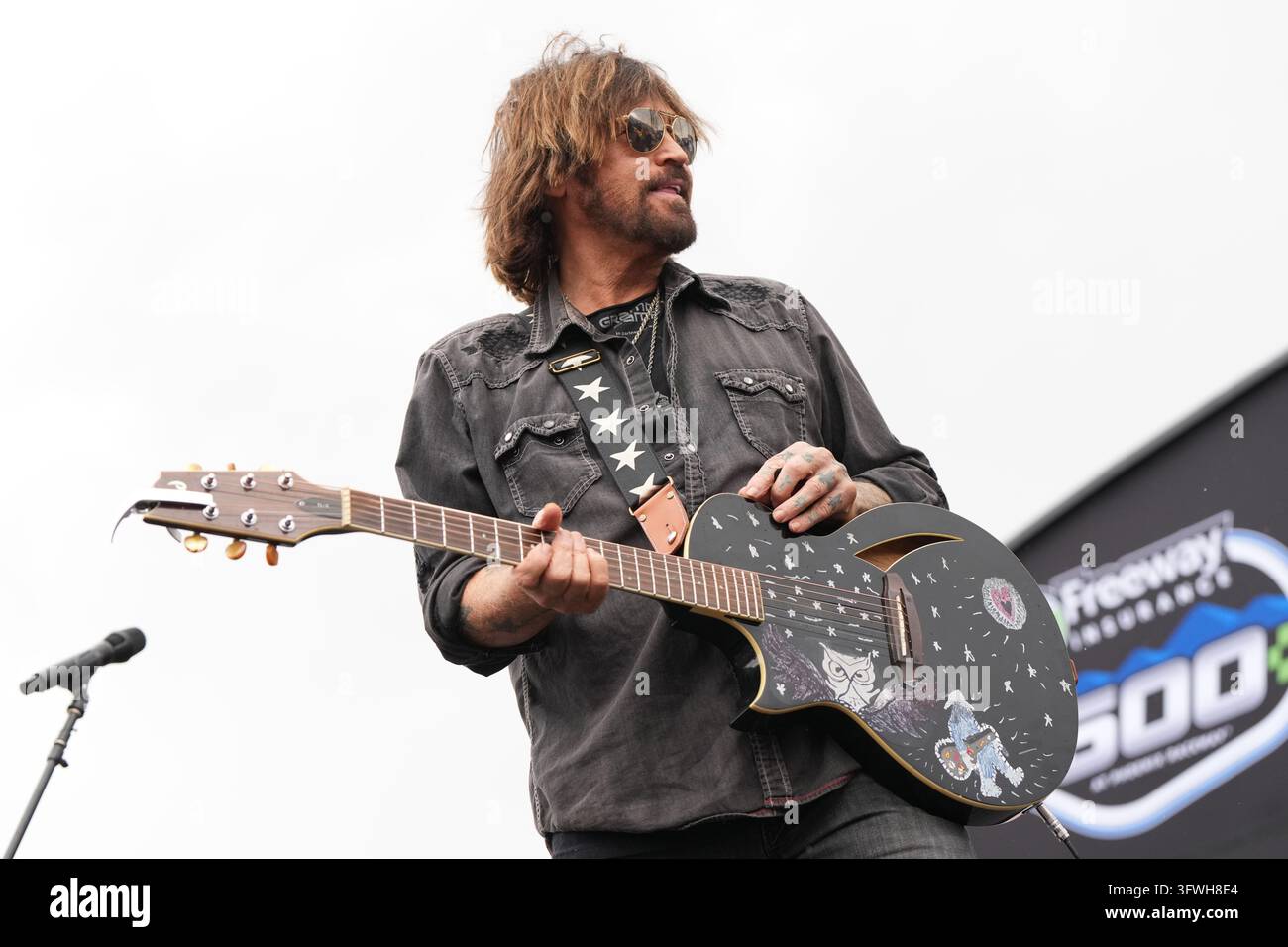 Billy R Cyrus Billy Ray Cyrus performs before a NASCAR Cup Series auto race Sunday ...