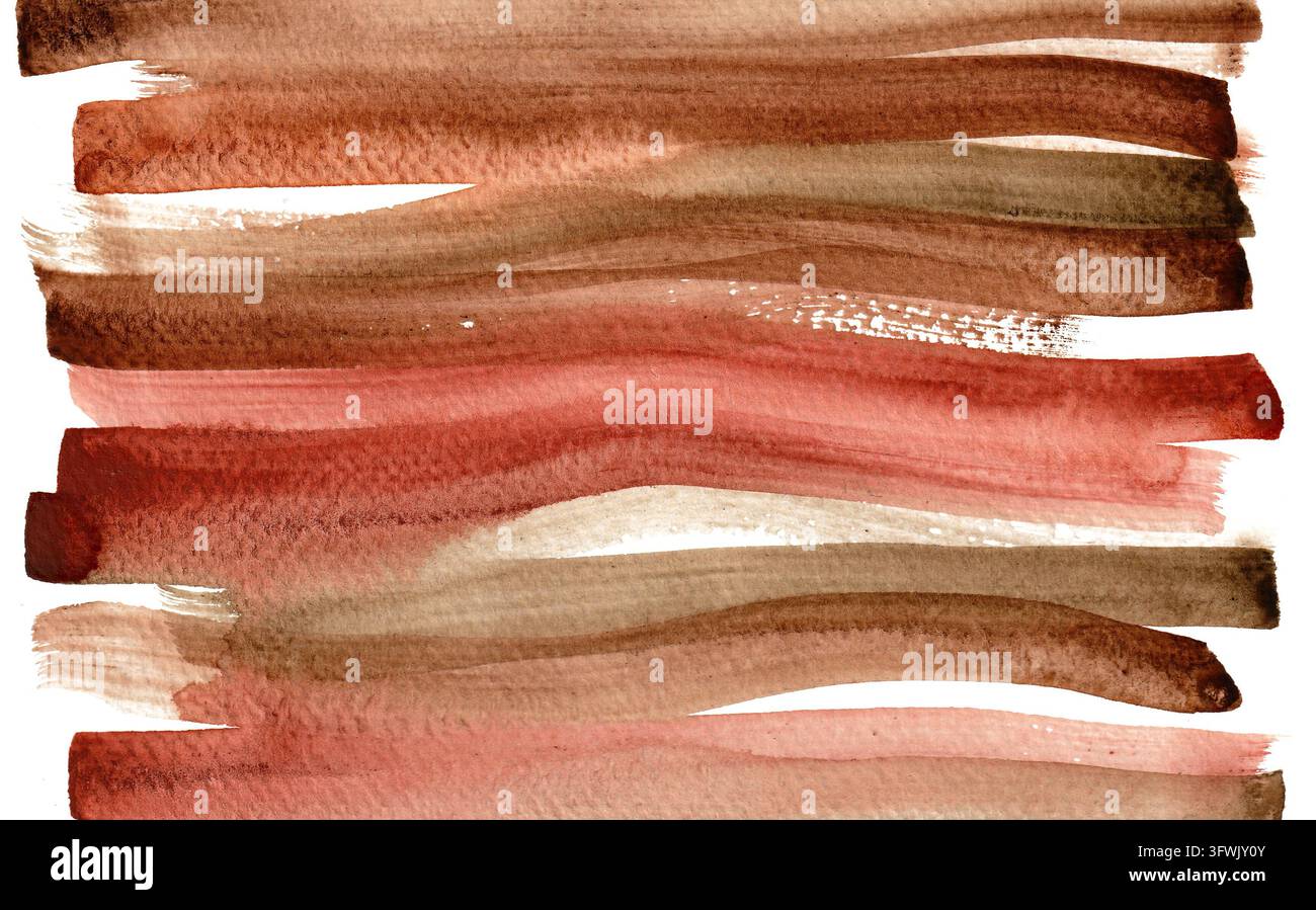 Soft Texture Images Earthy watercolor texture with horizontal brush strokes in terracotta ...
