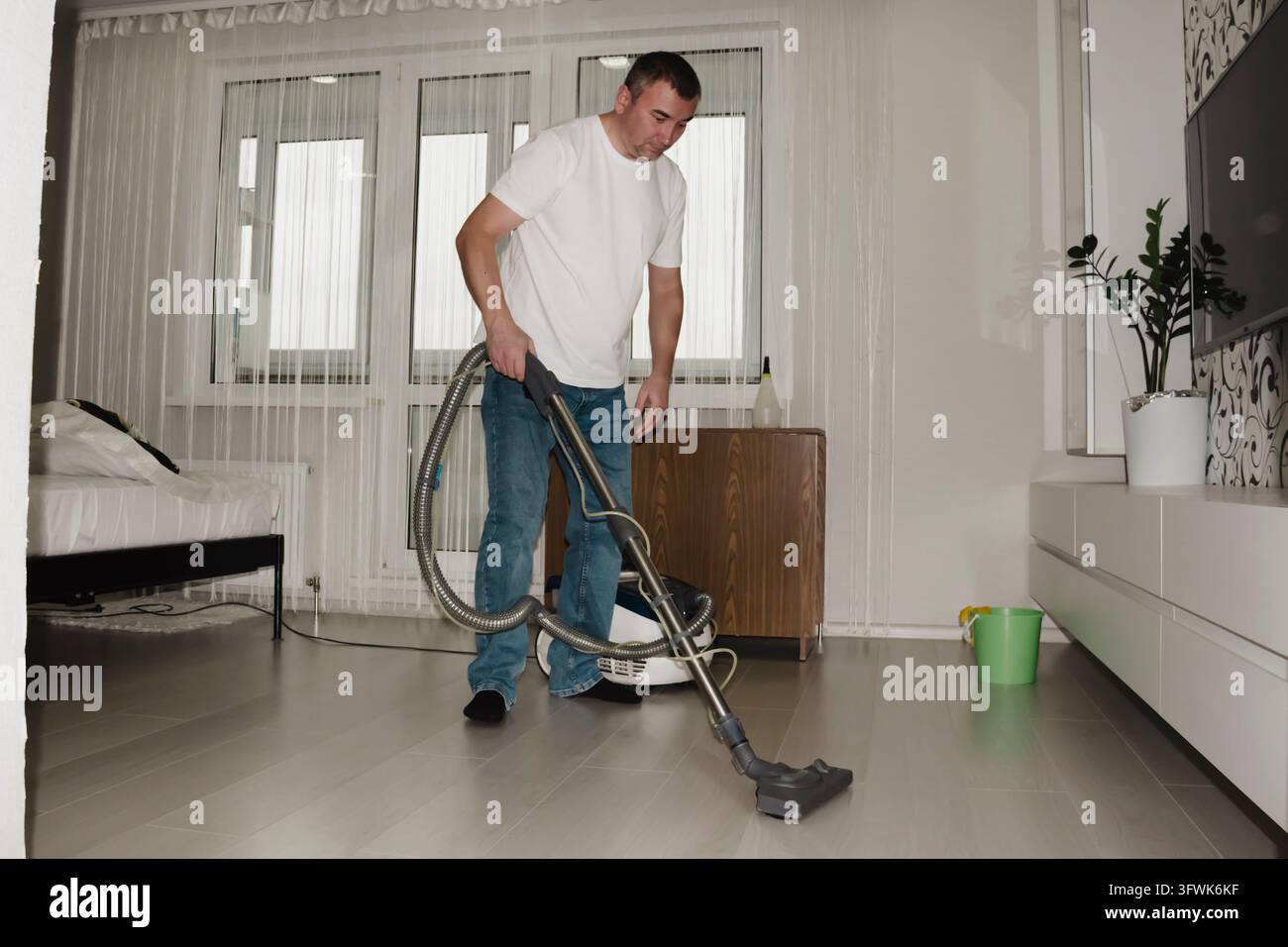 He Smiling Vector He cares about his surroundings. A happy, smiling man, dressed entirely ...