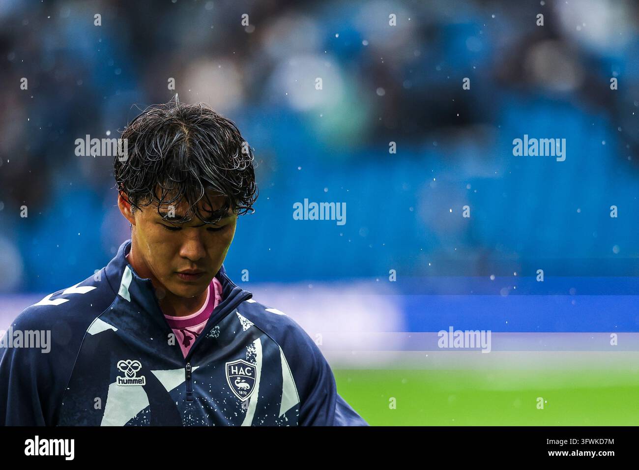 Kaito MIZUTA of Le Havre AC prior Ligue 1 McDonald's match between Le ...