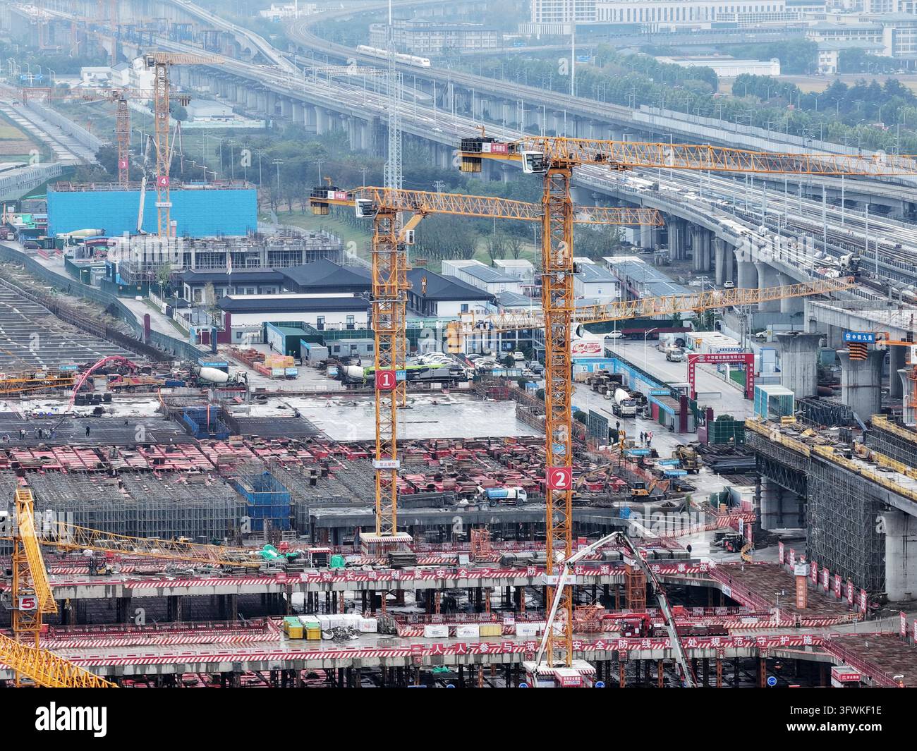 Construction continues on the integrated transportation hub project at ...
