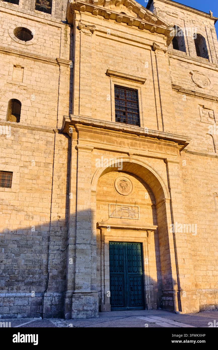 Cigales, Spain - November 26, 2025: Facade of the Iglesia parroquial de ...