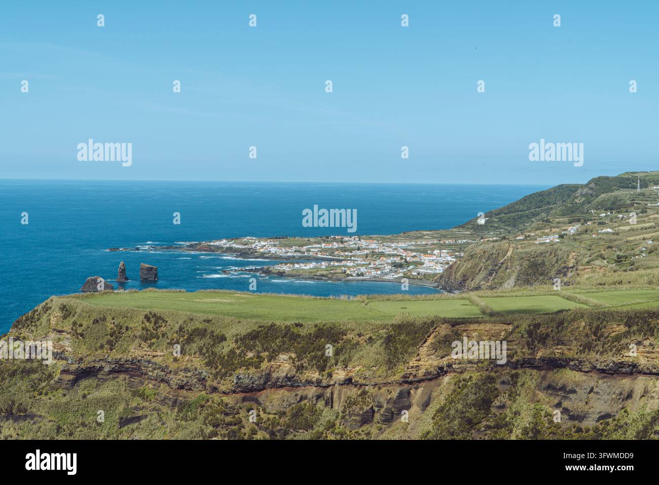 Breathtaking coastal view of Mosteiros and its iconic volcanic sea ...