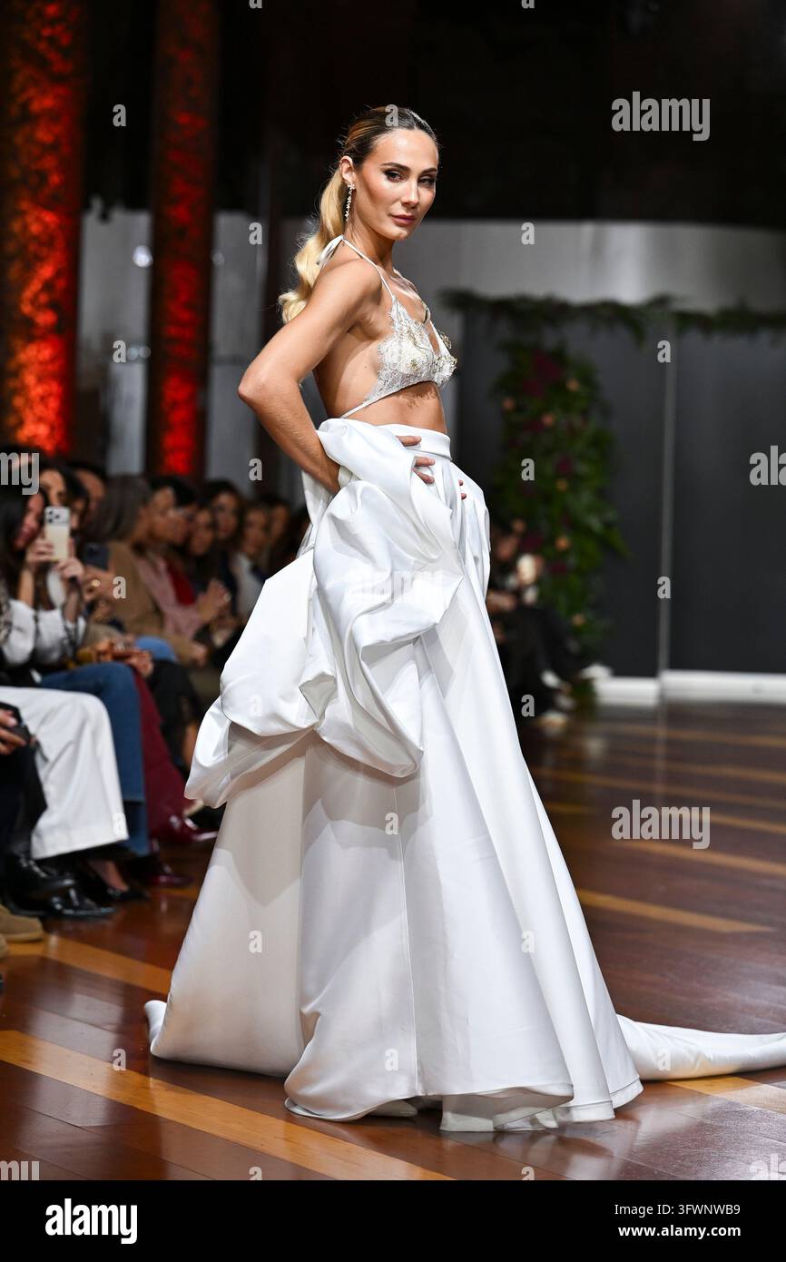 A model parades with design Genoveva Hita during Atelier Couture 16 ...