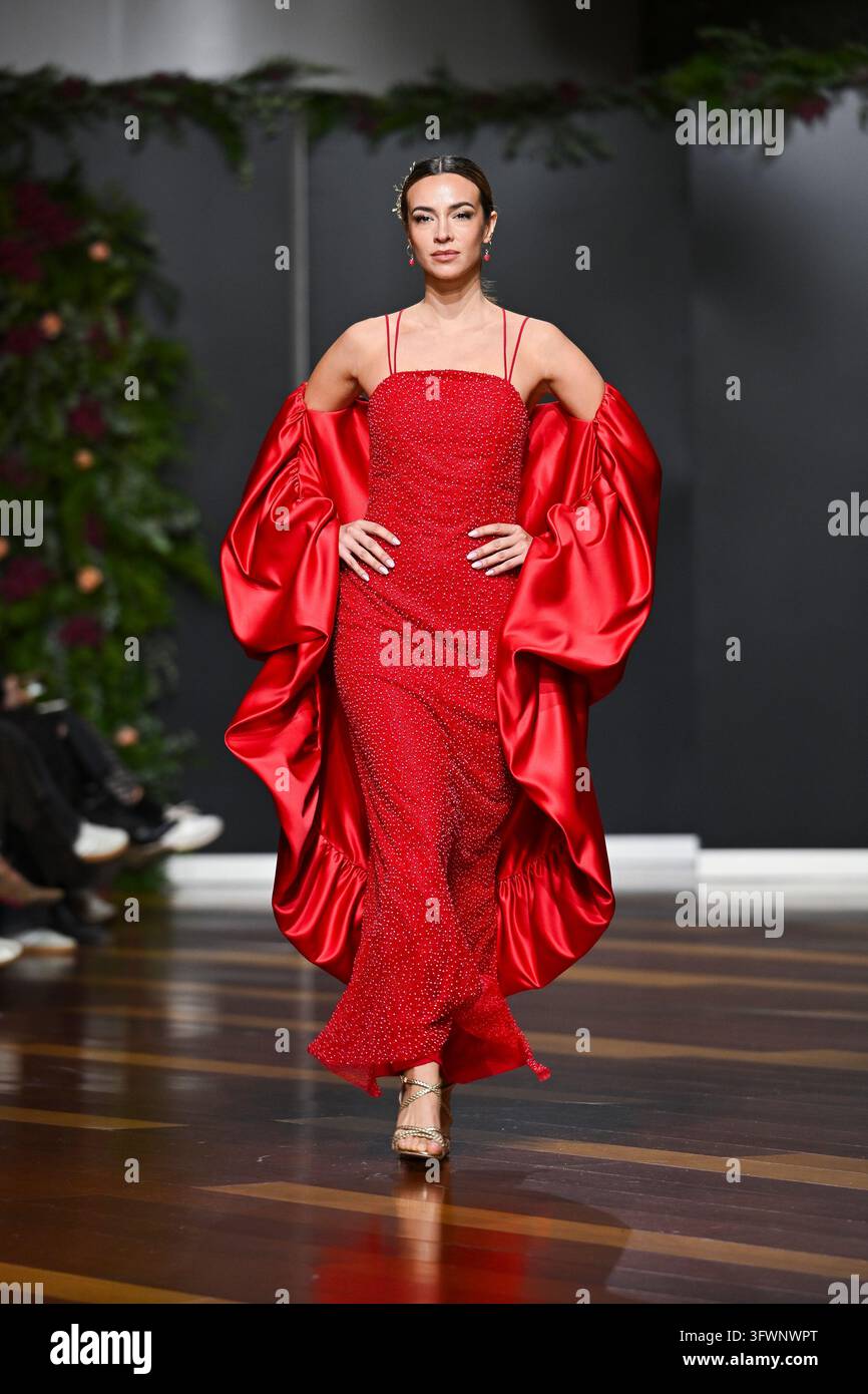 A model parades with design Genoveva Hita during Atelier Couture 16 ...