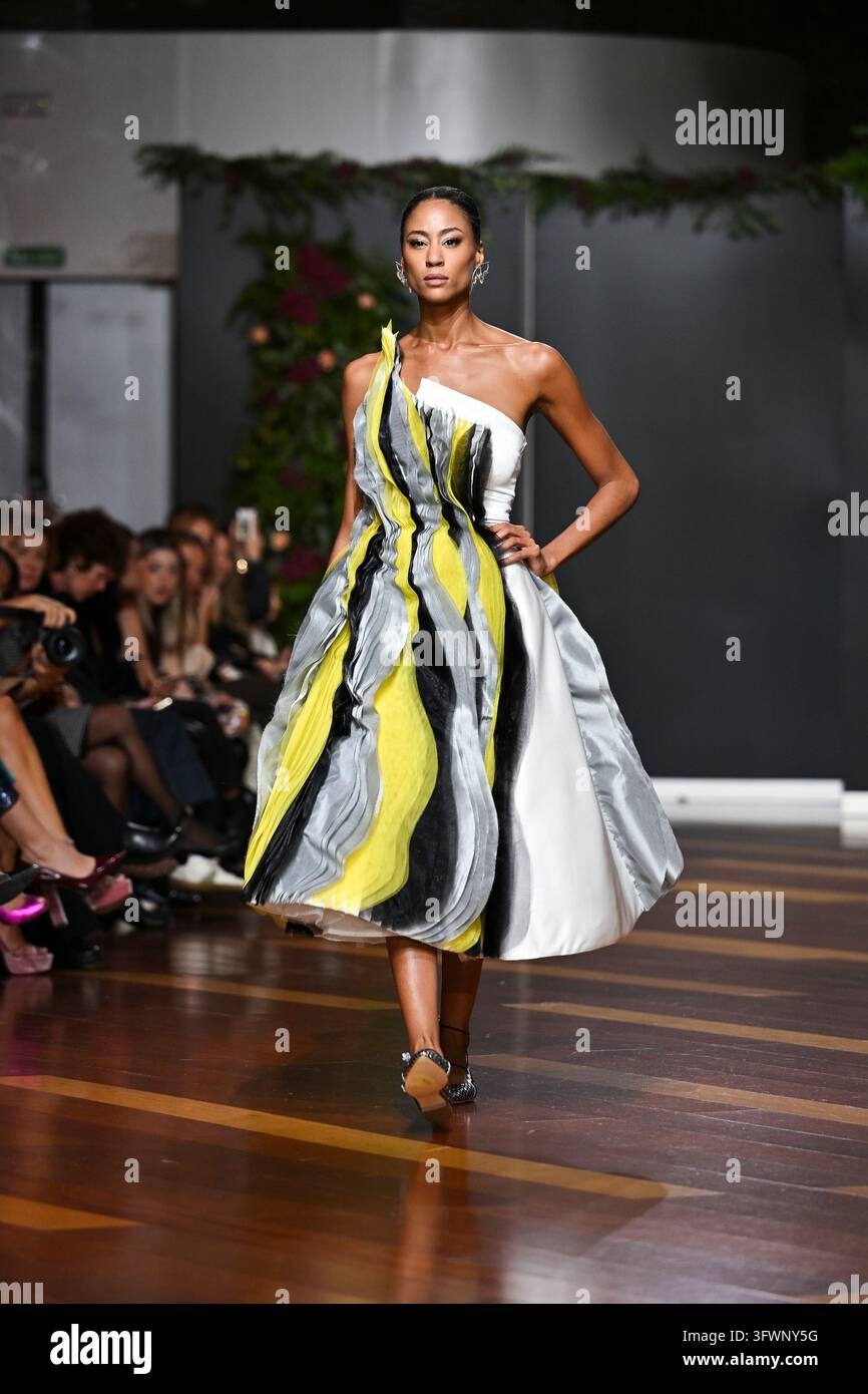 A model parades with design Genoveva Hita during Atelier Couture 16 ...