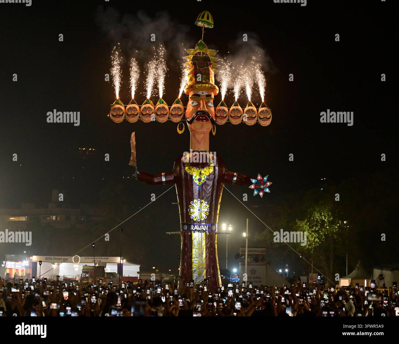 MUMBAI, INDIA - OCTOBER 20: On the occasion of Dussehra, Ravan Dahan ...